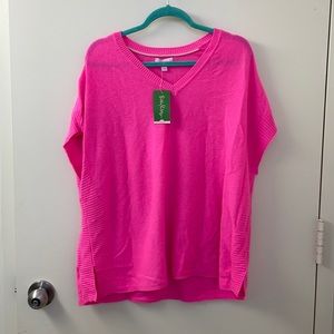 Lily Pulitzer Chloe cashmere sweater in tropical pink